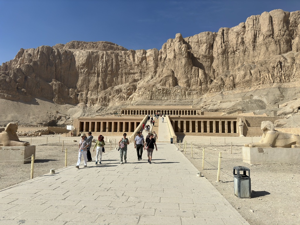 Hatshepsut's terraced temple below the cliffs of Deir el-Bahari