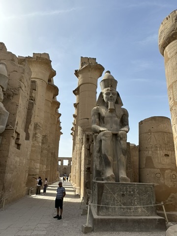 Colossus of Ramesses II in the courtyard of Luxor Temple