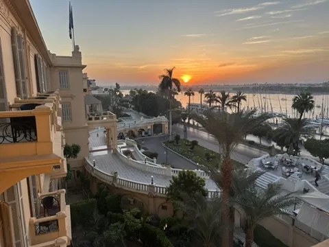 Sunset over the Nile from the Winter Palace in Luxor