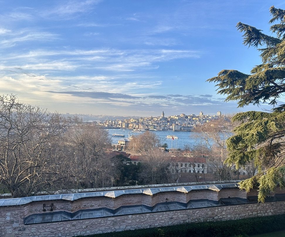 The Golden Horn and Galata from Topkapı, with Galata Tower on the skyline